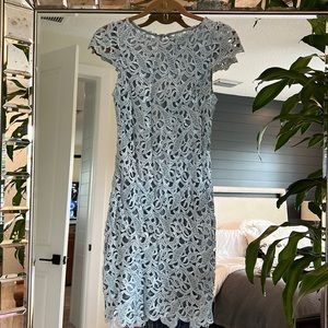 Alice & Olivia - Light Blue Lace Mini Dress